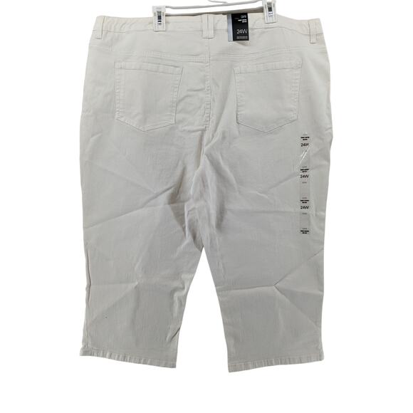 Style & Co Capri 24W White‎ Denim Tummy Control Panel Mid Rise Casual Everyday - Picture 2 of 12